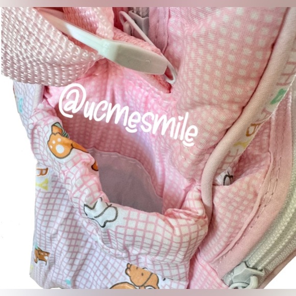 Precious Moments Vintage 6-in-1 Pink Medium Baby Diaper Bag w/ Teething Toy Ring - Picture 8 of 16